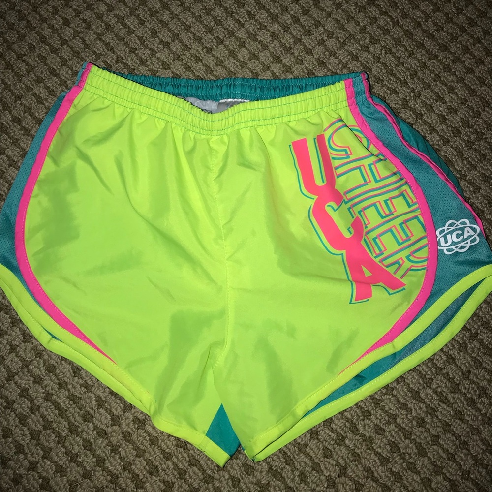 UCA CHEER athletic shorts.